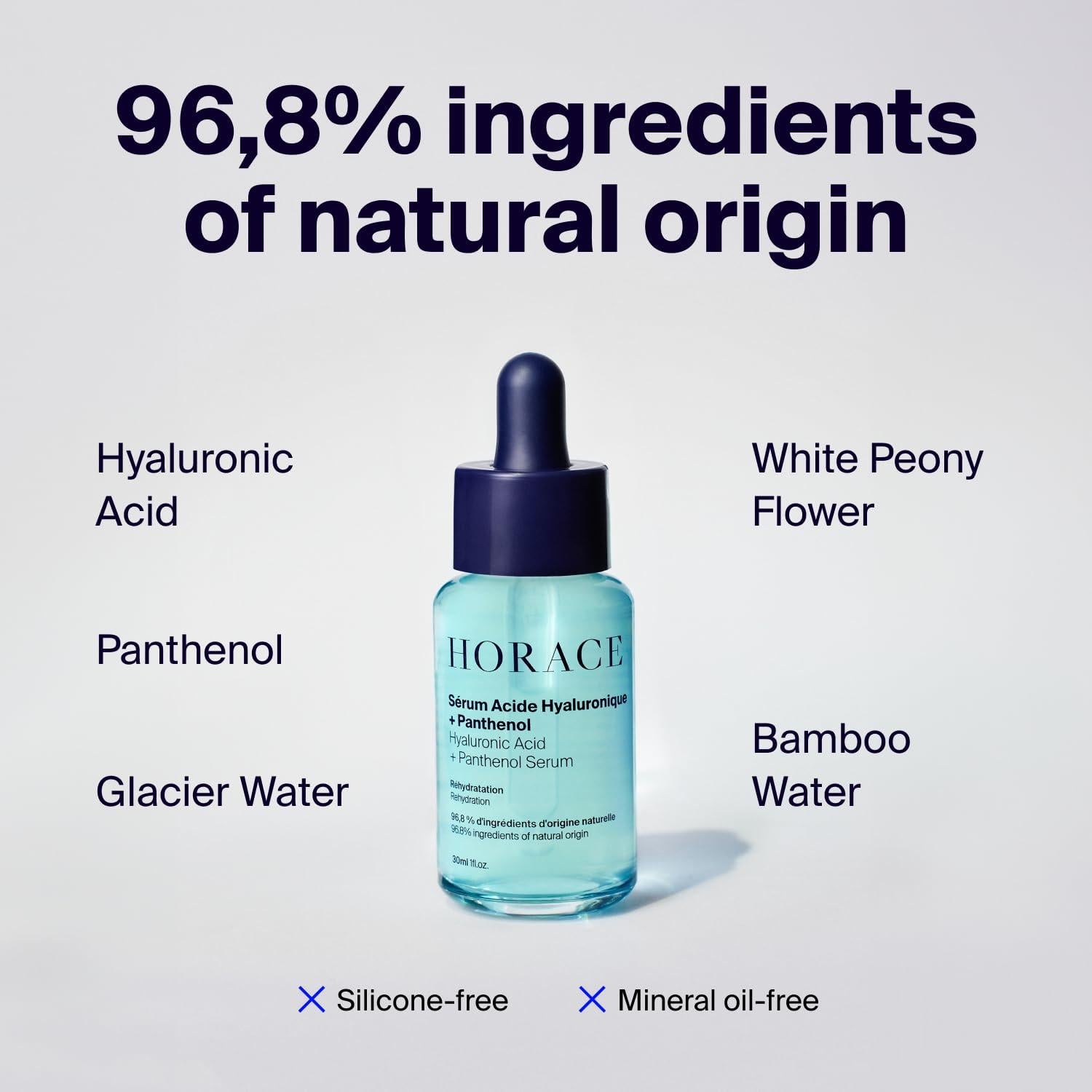 Sérum Facial Hidratante Horace 30ml - Ácido Hialurónico y Pantenol