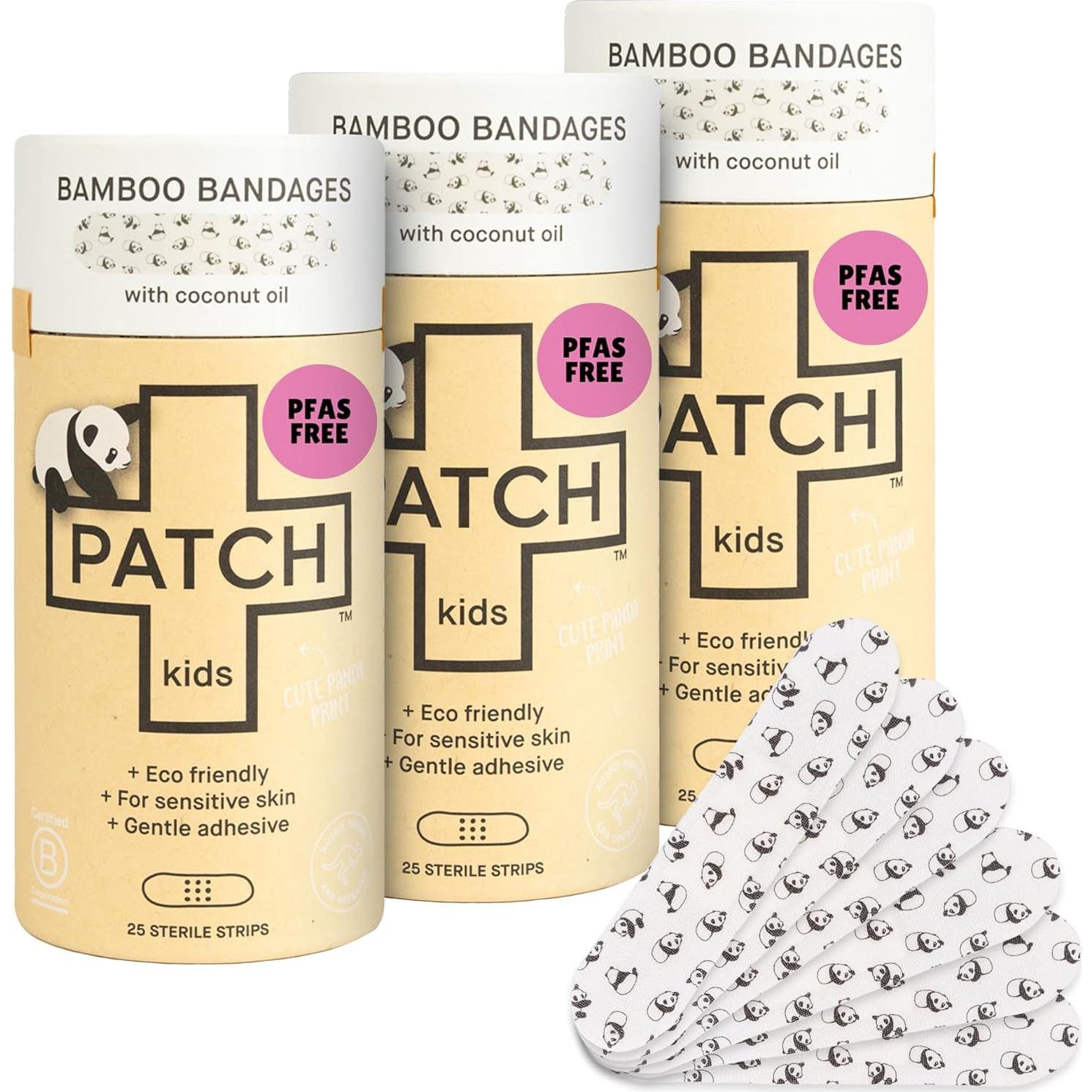 Tiras Adhesivas de Bambú PATCH 25 Unidades con Aceite de Coco