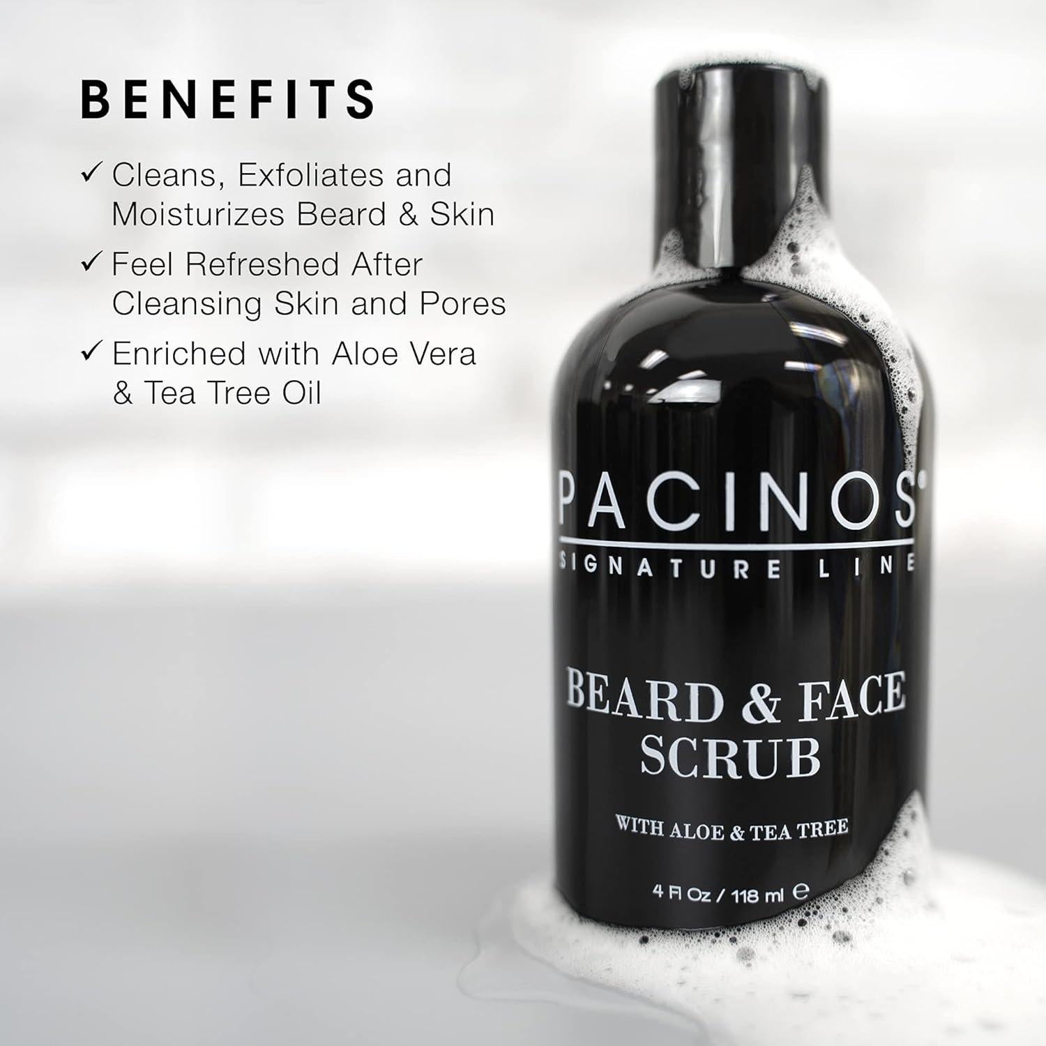 Exfoliante Facial y de Barba Pacinos 156 g - Aloe Vera y Árbol de Té