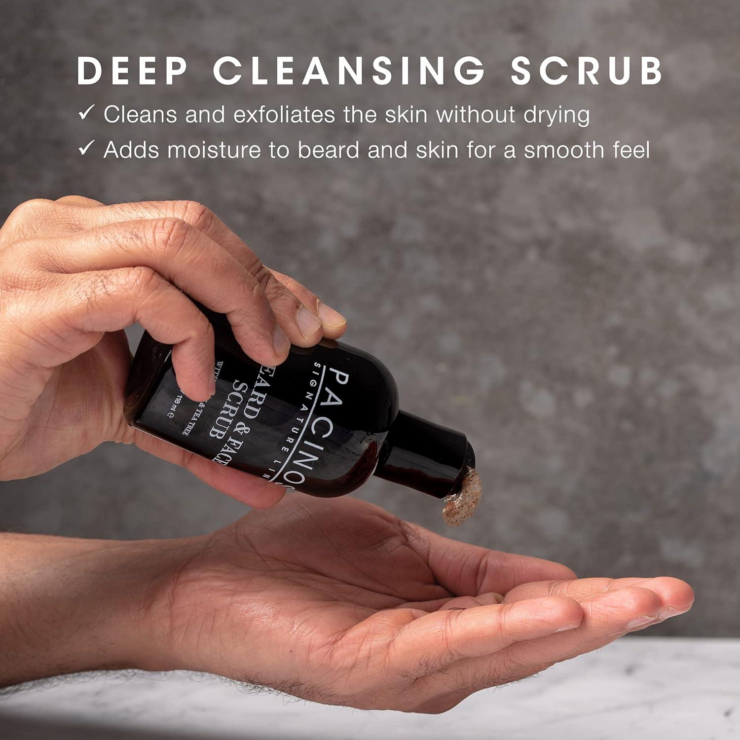 Exfoliante Facial y de Barba Pacinos 156 g - Aloe Vera y Árbol de Té