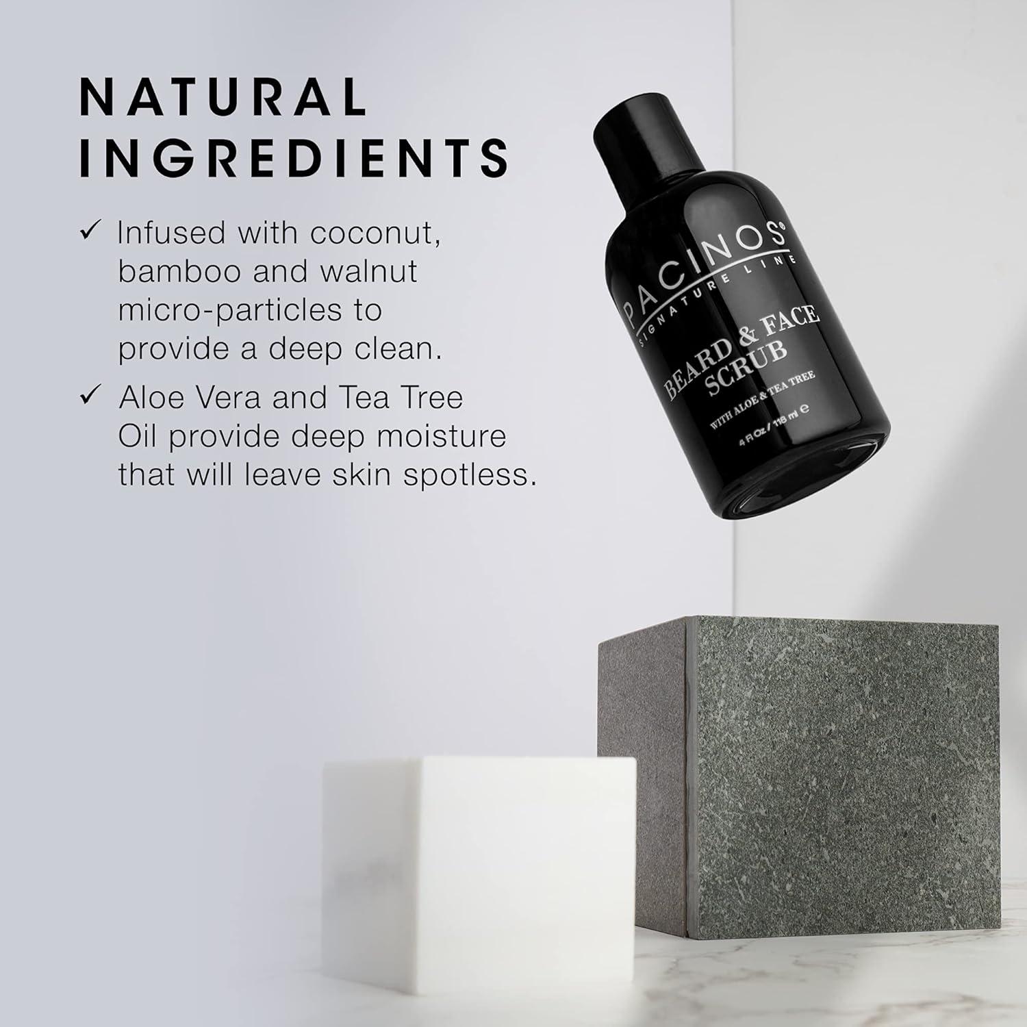 Exfoliante Facial y de Barba Pacinos 156 g - Aloe Vera y Árbol de Té