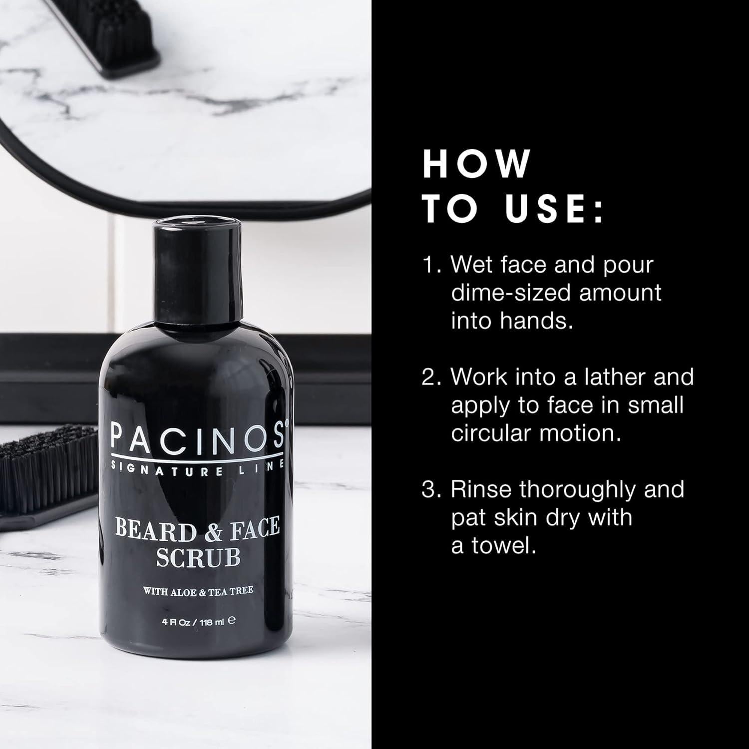 Exfoliante Facial y de Barba Pacinos 156 g - Aloe Vera y Árbol de Té