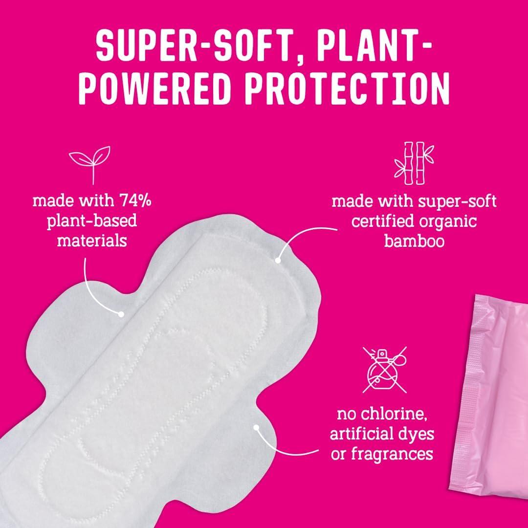 Compresas de Bambú FLO Ultra-Finas para el Día - 88 Unidades