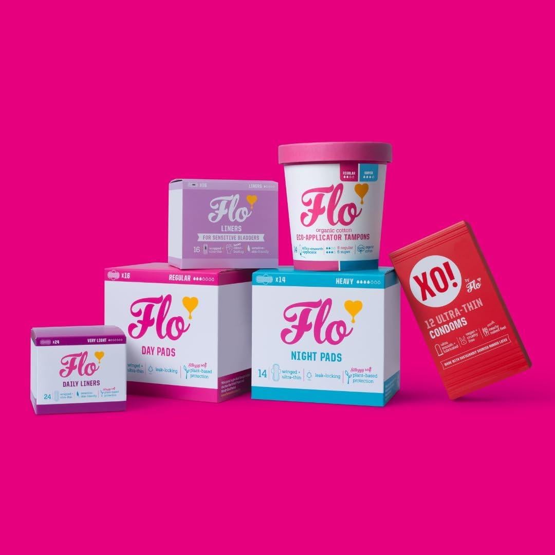 Compresas de Bambú FLO Ultra-Finas para el Día - 88 Unidades