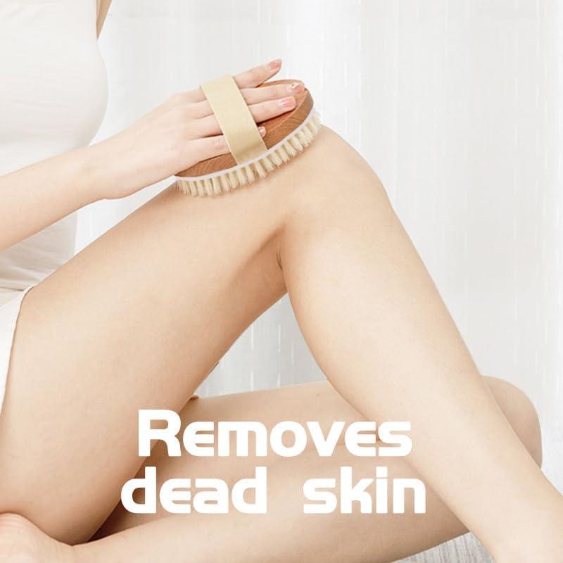 Cepillo de Cuerpo Seco OHOO de Bambú con Nodos de Masaje