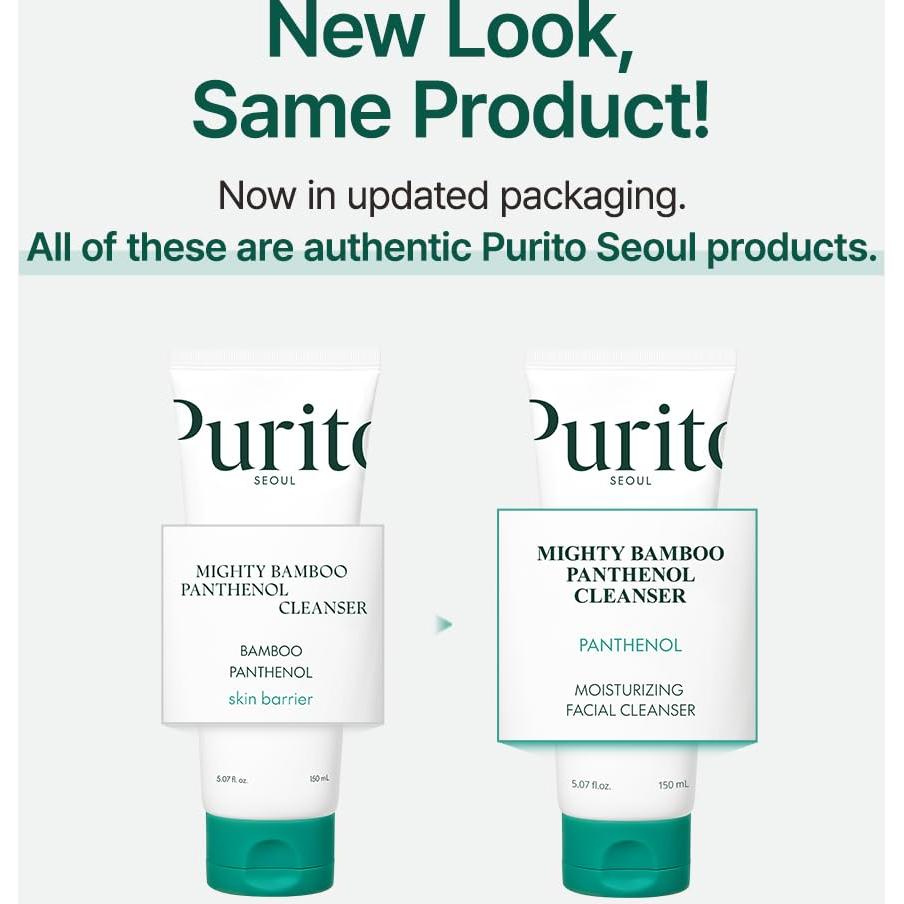 Limpiador Facial Suave PURITO Mighty Panthenol 150ml Piel Sensible
