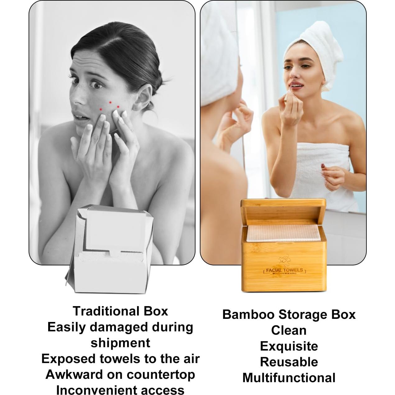 Toallas Faciales Desechables LUXU - 60 Unidades Ecológicas