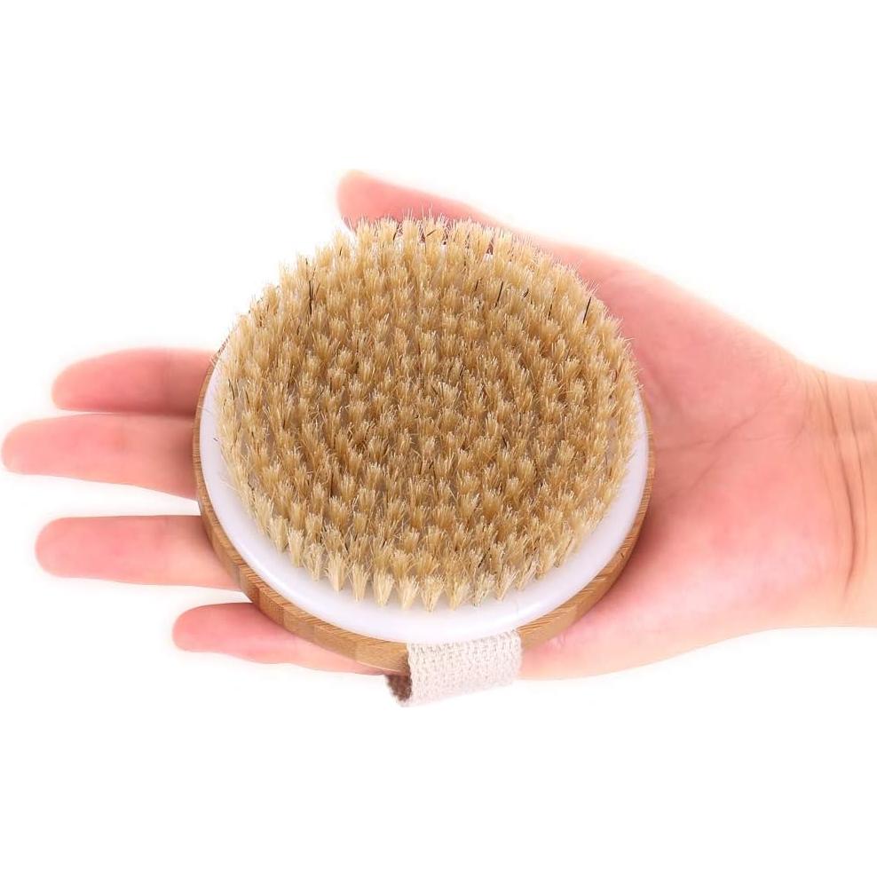 Cepillo Corporal Exfoliante H&S de Bambú - 2 Piezas con Cerdas de Masaje