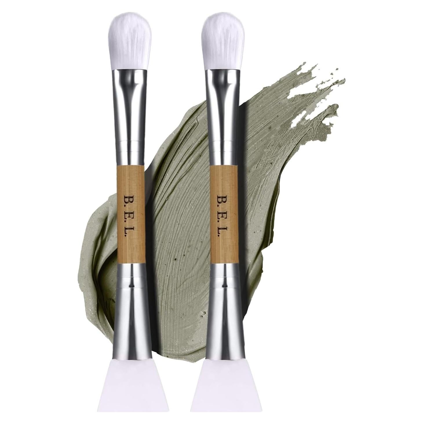 Brocha Facial Doble Cara Bare Essentials Living - Bambú 2 Pz