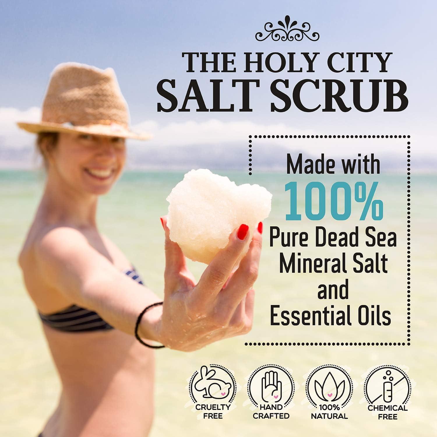 Exfoliante Corporal de Sal del Mar Muerto Holy City 473 ml Coco
