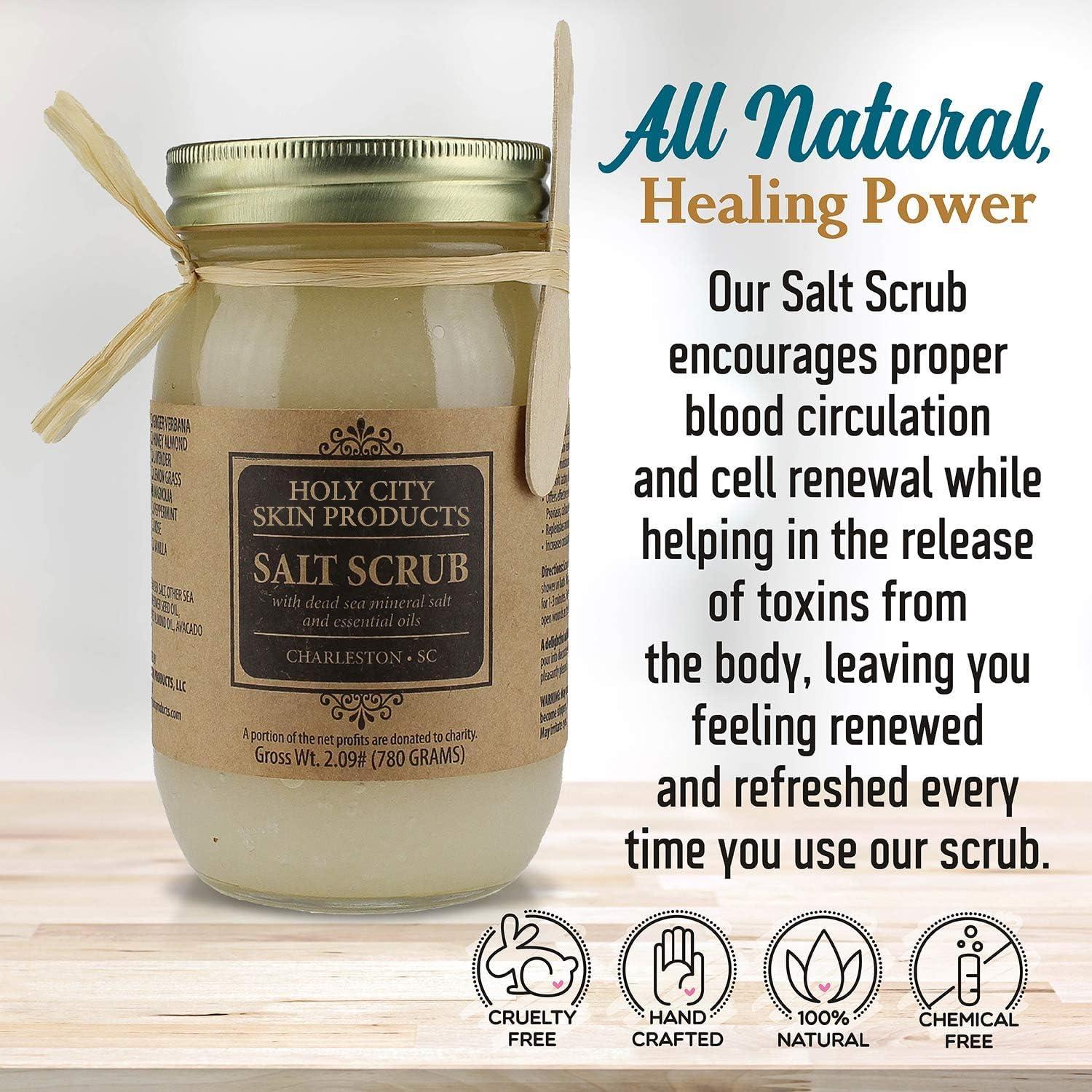 Exfoliante Corporal de Sal del Mar Muerto Holy City 473 ml Coco