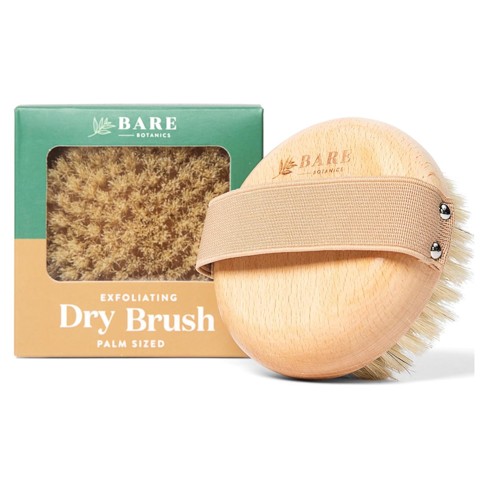 Cepillo Corporal Seco Bare Botanics - Exfoliación Suave 10cm