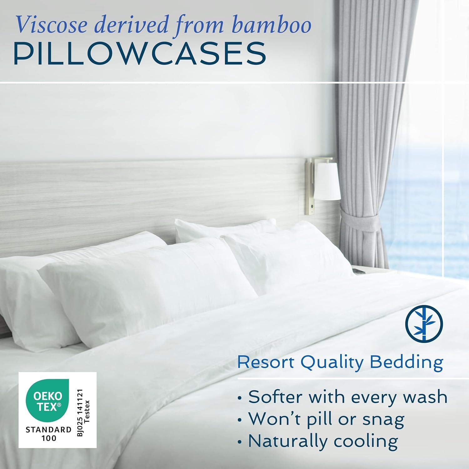 Fundas de Almohada Queen Hotel Sheets Direct 100% Viscosa Arena