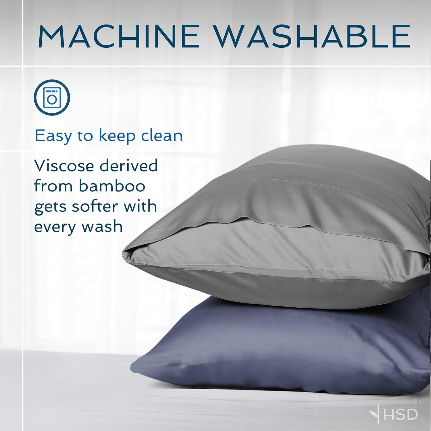 Fundas de Almohada Queen Hotel Sheets Direct 100% Viscosa Arena