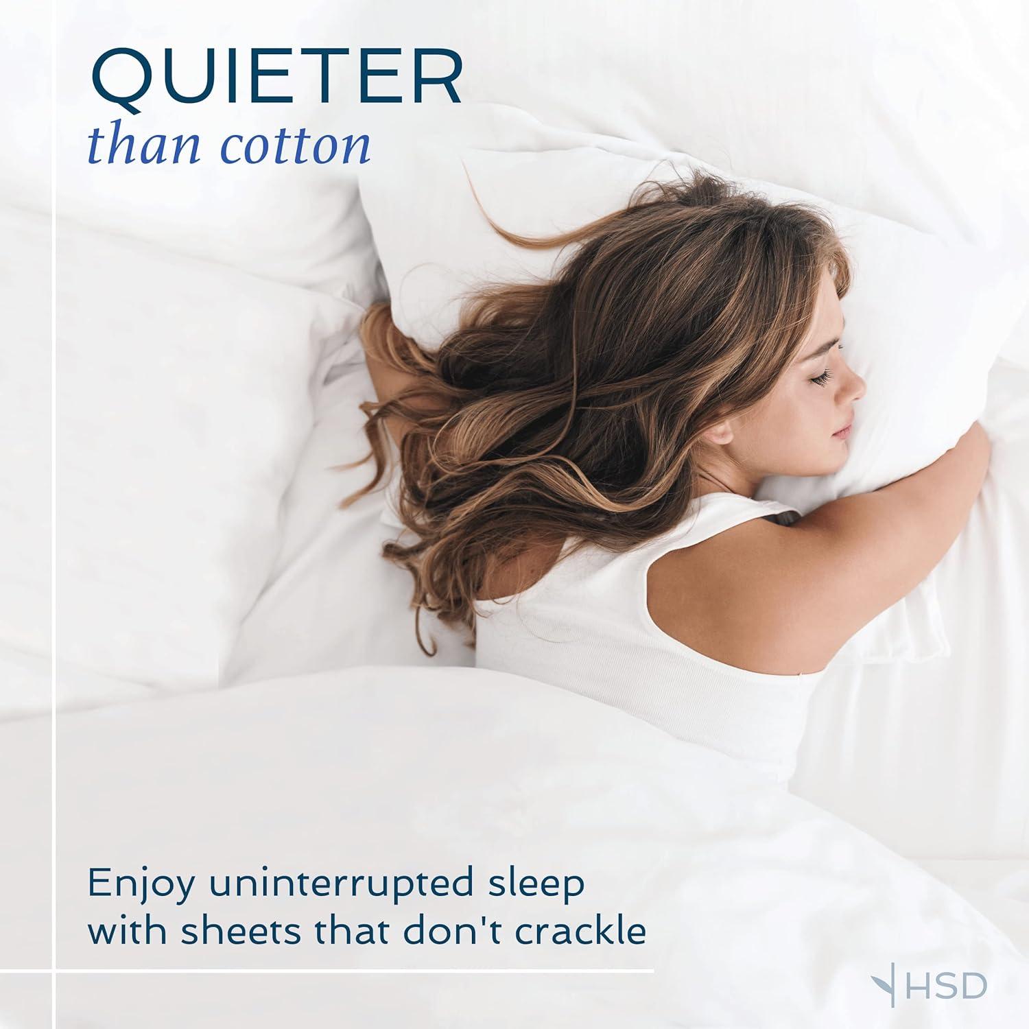 Fundas de Almohada Queen Hotel Sheets Direct 100% Viscosa Arena