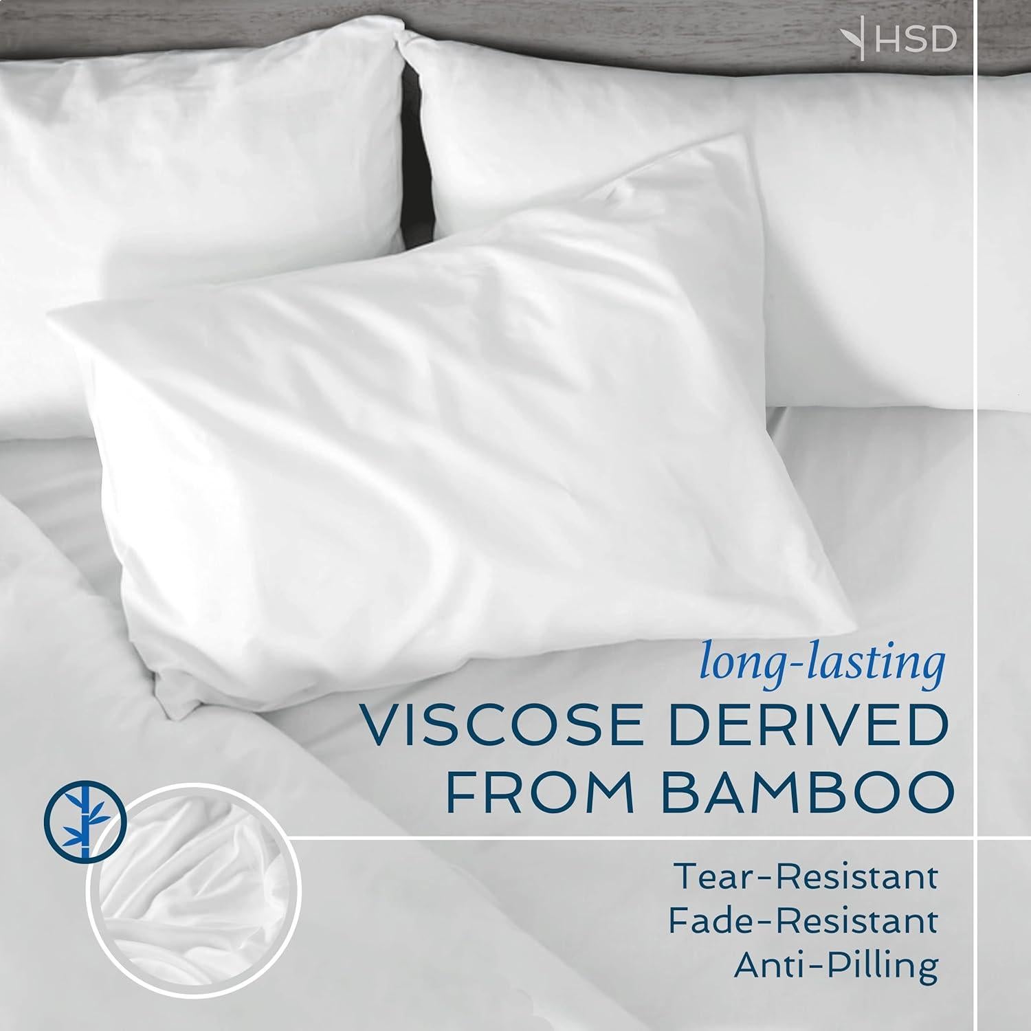 Fundas de Almohada Queen Hotel Sheets Direct 100% Viscosa Arena