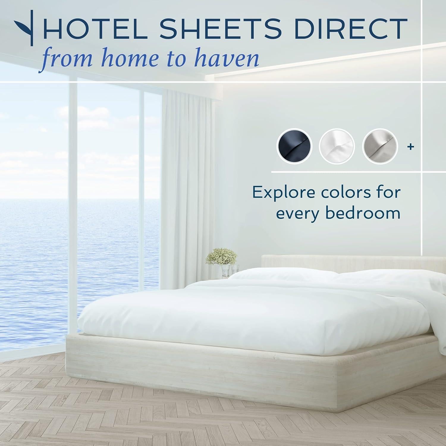 Fundas de Almohada Queen Hotel Sheets Direct 100% Viscosa Arena