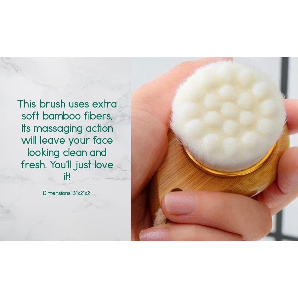 Cepillo Facial de Madera BeNat con Cerdas Suaves 7.1x5.9cm