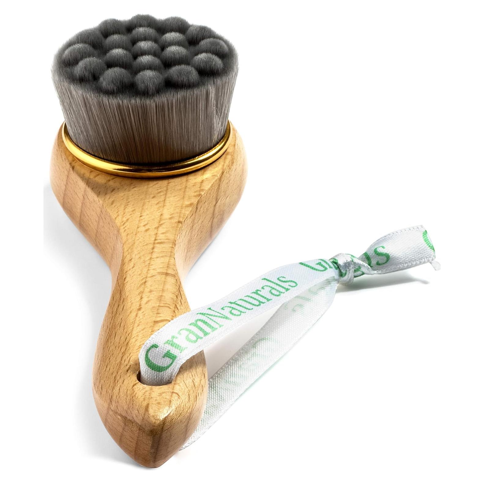 GranNaturals Cepillo Kabuki Facial de Bambú - Suave y Ecoamigable