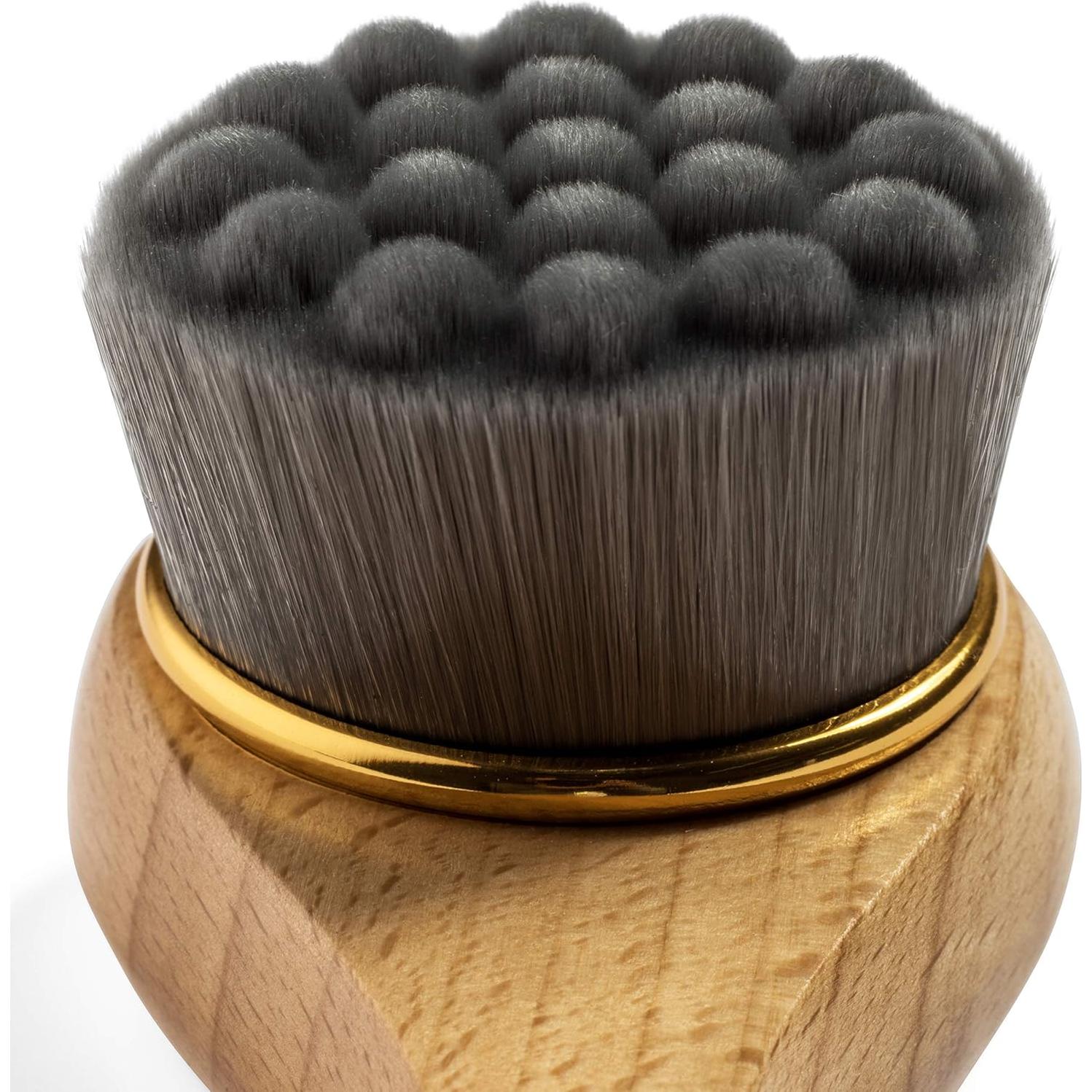 GranNaturals Cepillo Kabuki Facial de Bambú - Suave y Ecoamigable