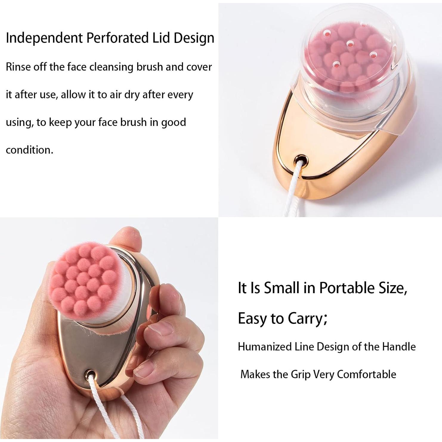 Cepillo Facial Beomeen 2 en 1 Exfoliante de Silicona Oro