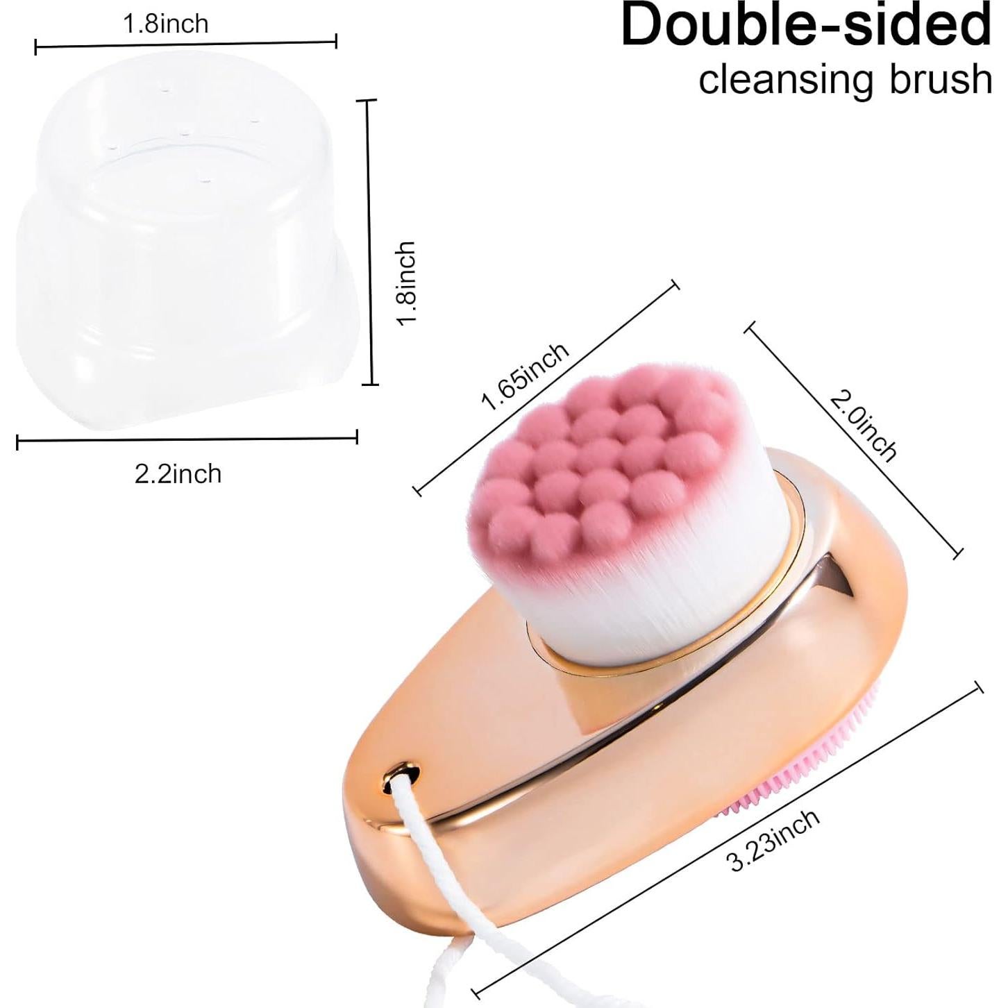 Cepillo Facial Beomeen 2 en 1 Exfoliante de Silicona Oro