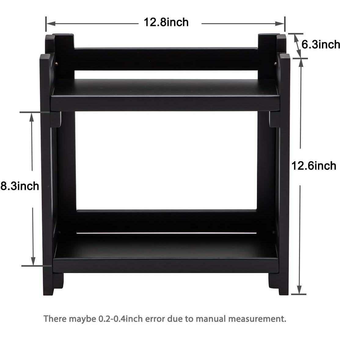 Organizador de Maquillaje GOBAM de Bambú Negro 2 Niveles