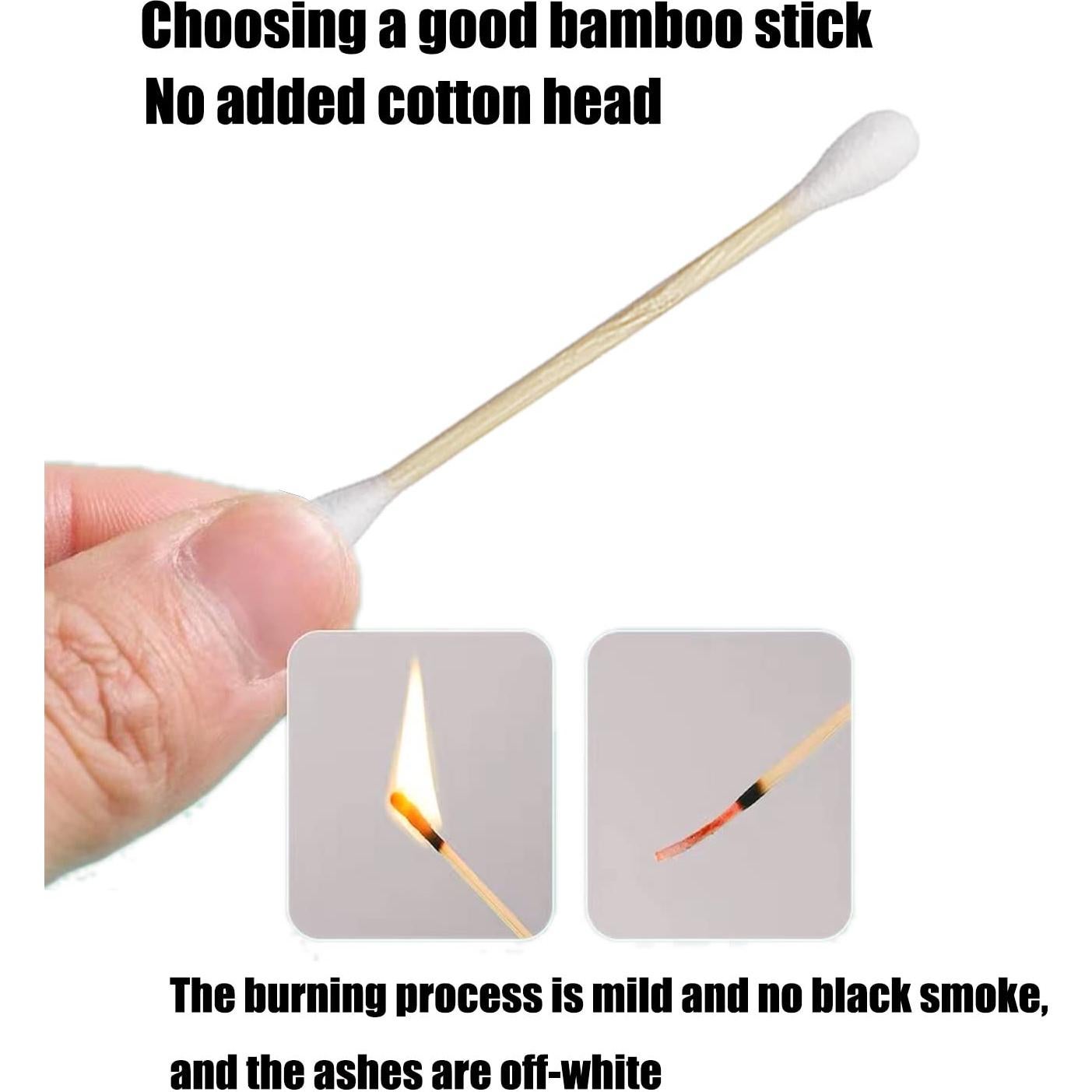 Hisopos de Algodón XL de Bambú Natural 756pcs - Punta Precisa