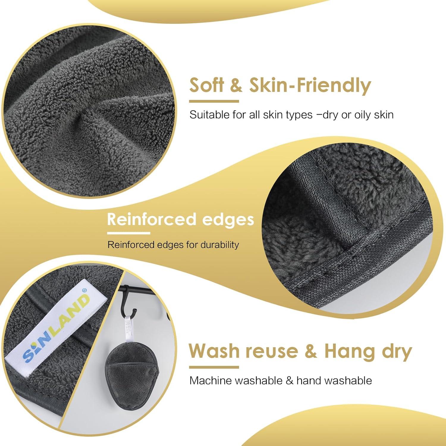 Almohadillas Reutilizables Desmaquillantes Sinland 12 Piezas Gris