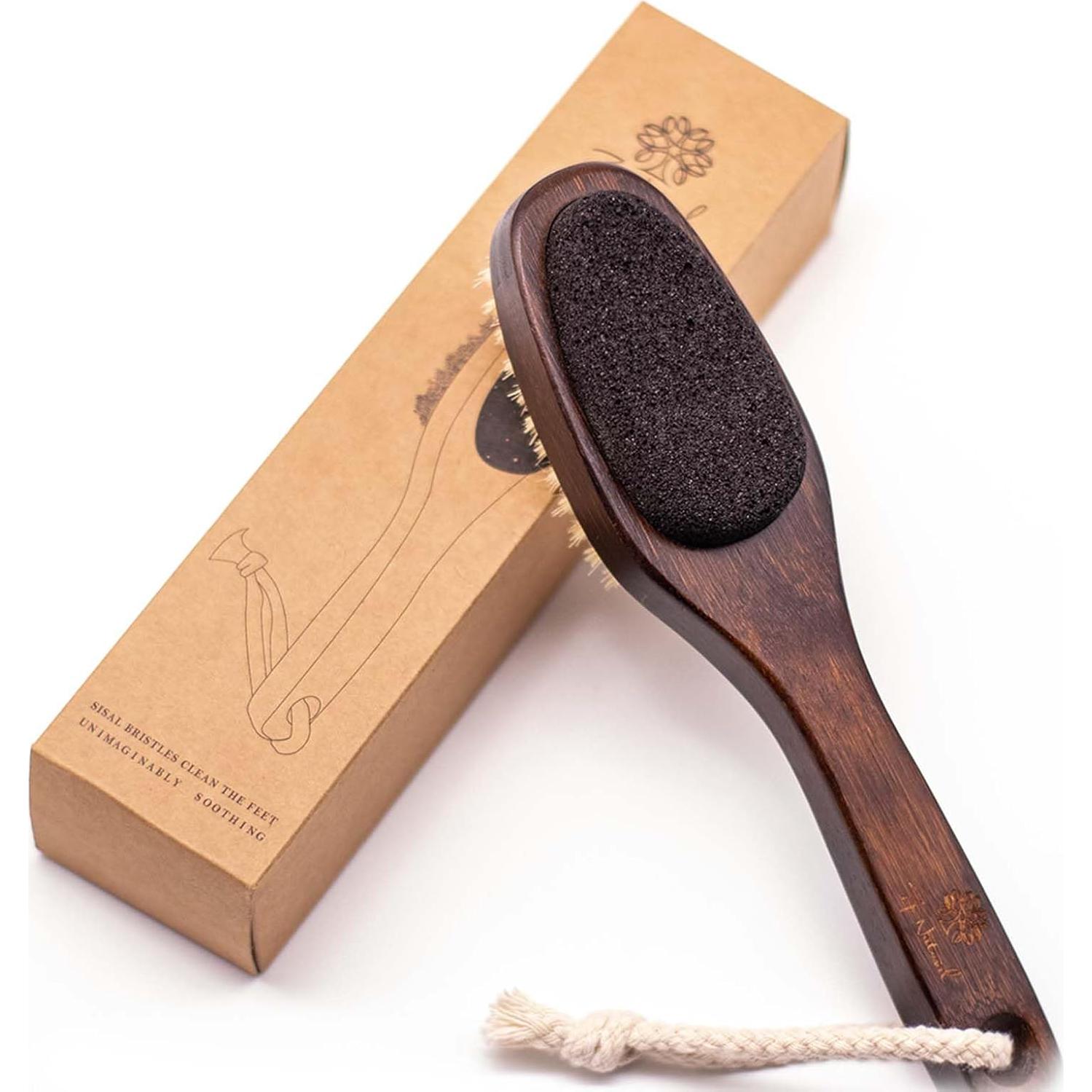 Lima para Pies ZP Natural 2-en-1 con Mango de Bambú