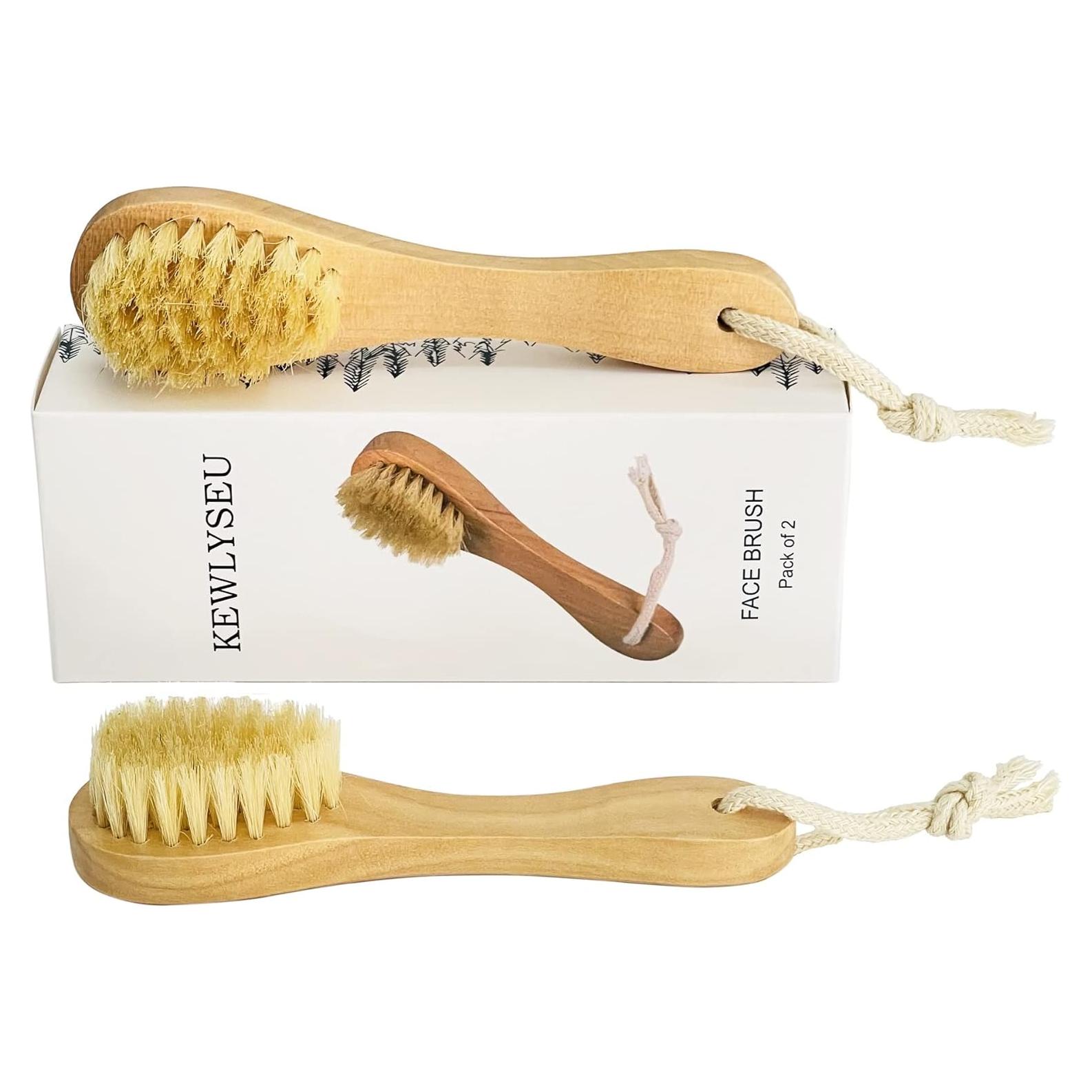 Cepillo Facial Exfoliante Zhiyihome de Cerdas Naturales - 2 Piezas