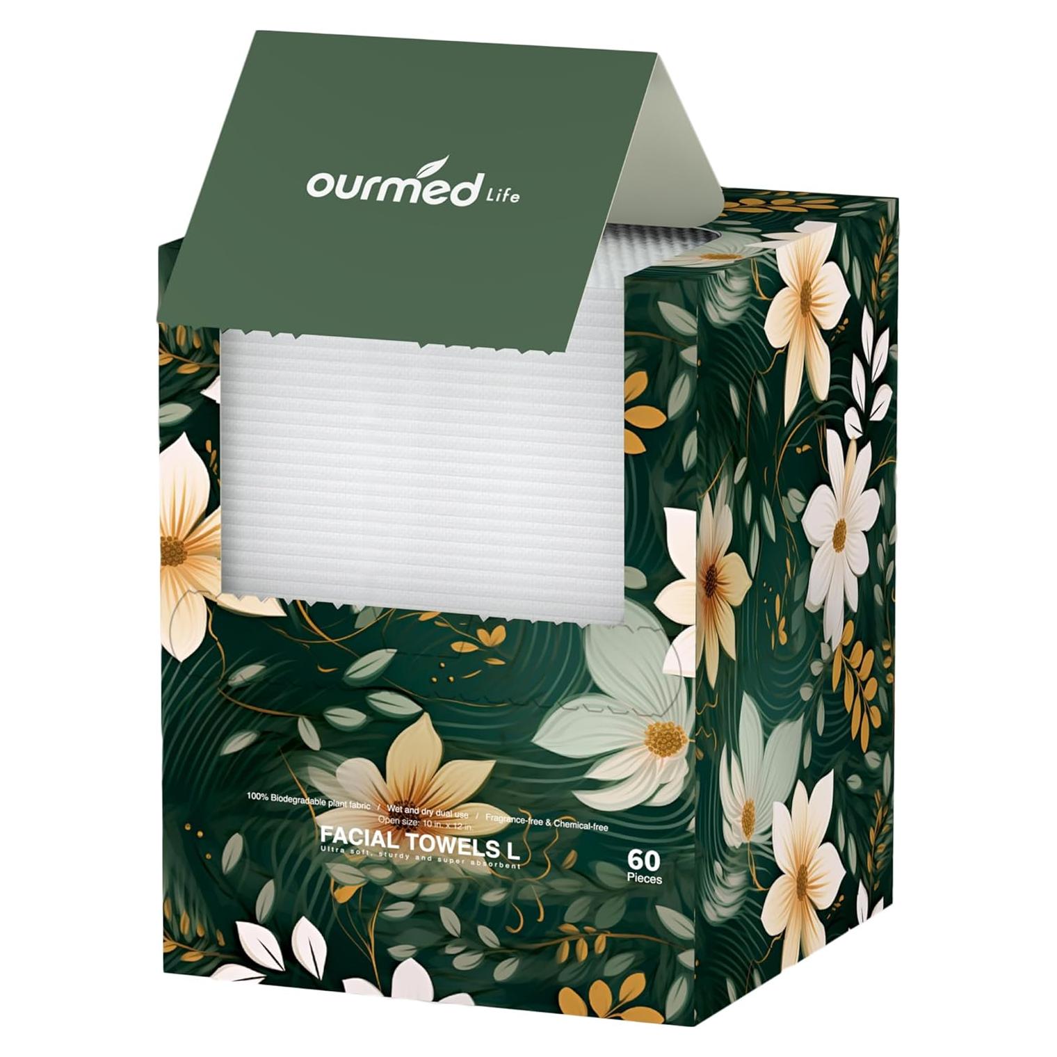 Toallas Desechables para la Cara Ourmed Life - 60 Unidades