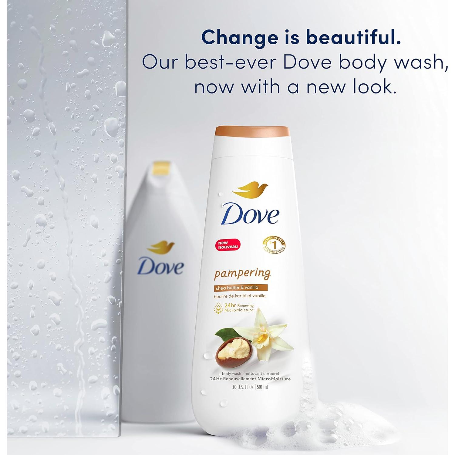 Gel de Baño Dove Manteca de Karité y Vainilla 591 ml Pack 4