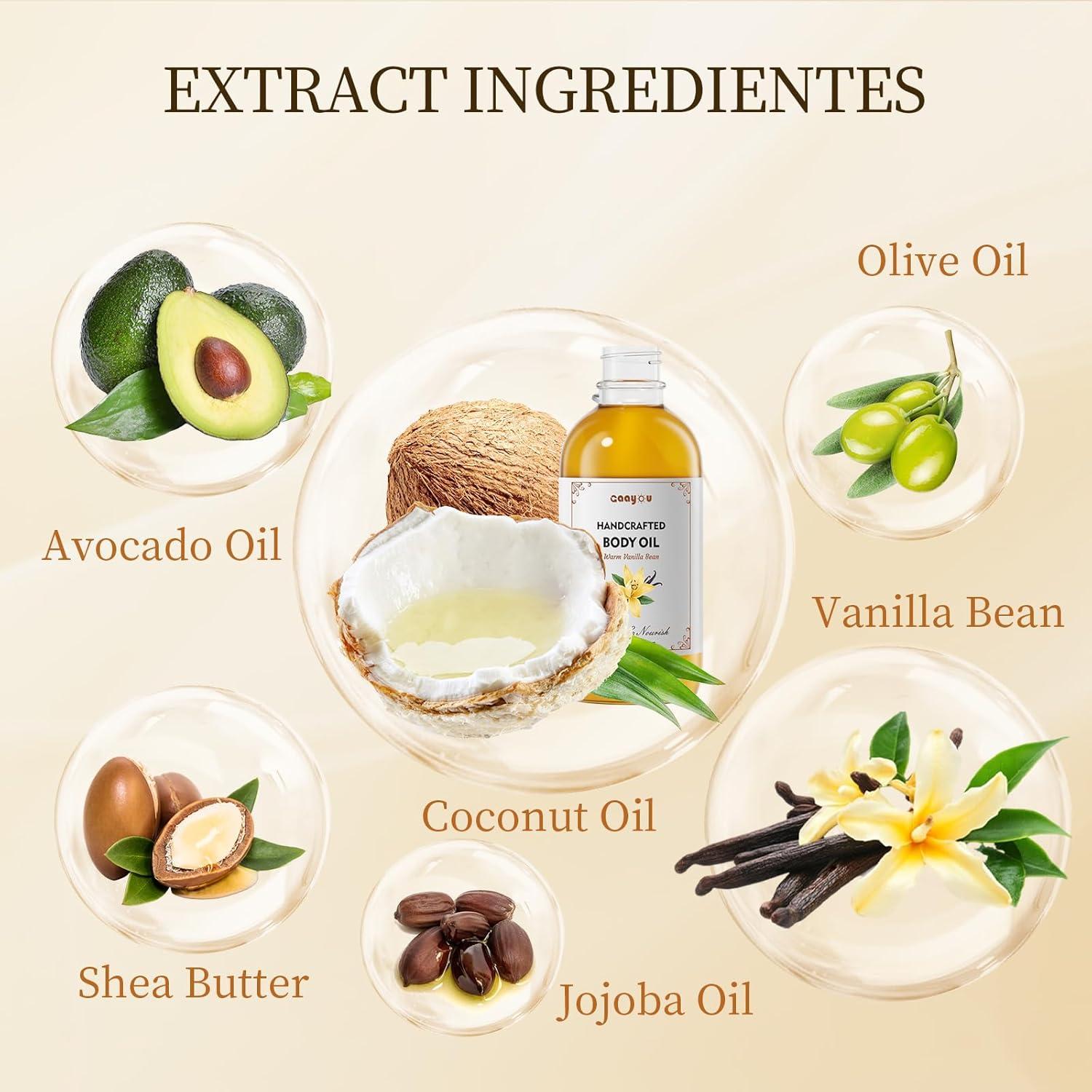 Aceite Corporal Hidratante Vainilla Cálida Gaayou 118ml