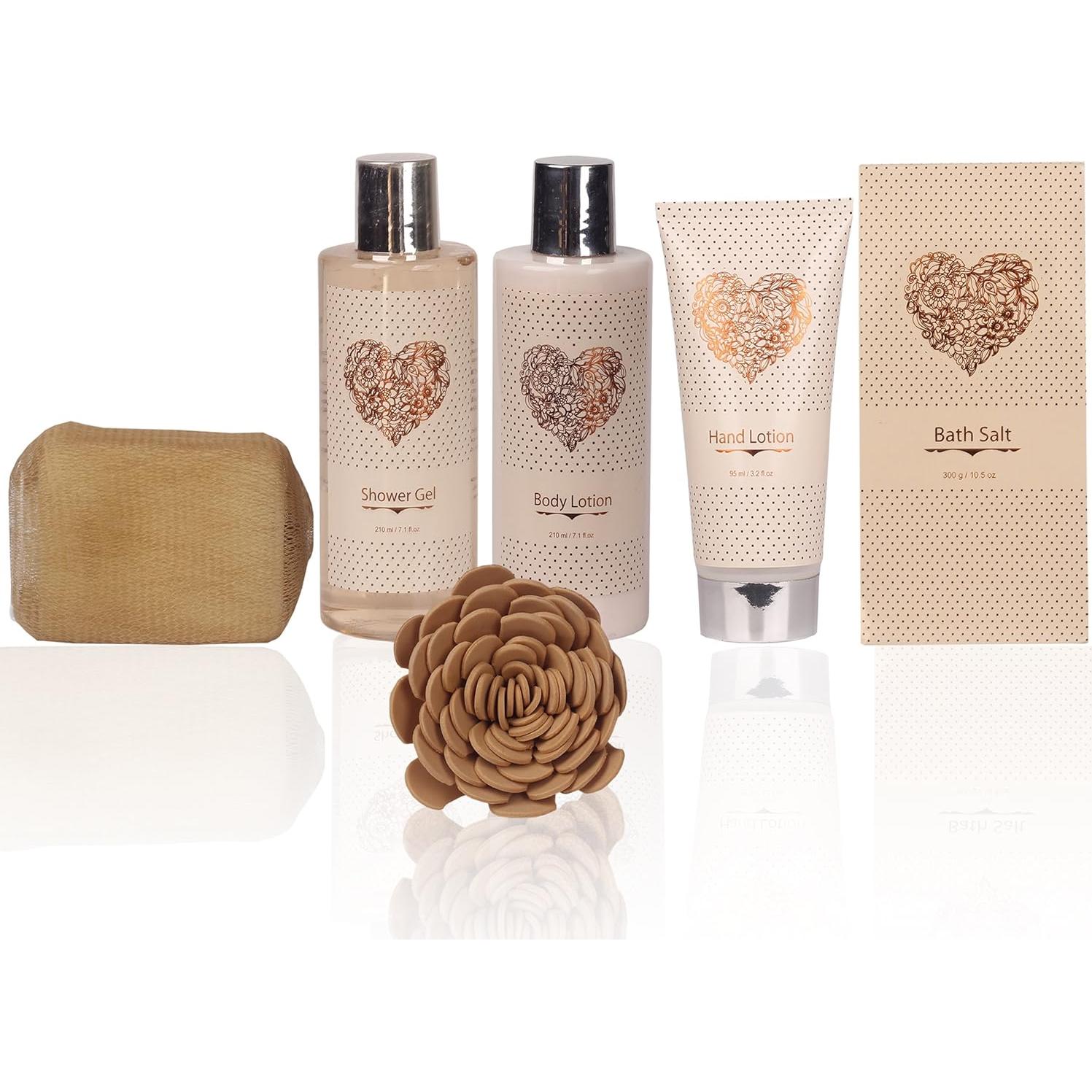 Cesta de Regalo Spa Lovestee Vainilla - Gel, Lociones y Puff