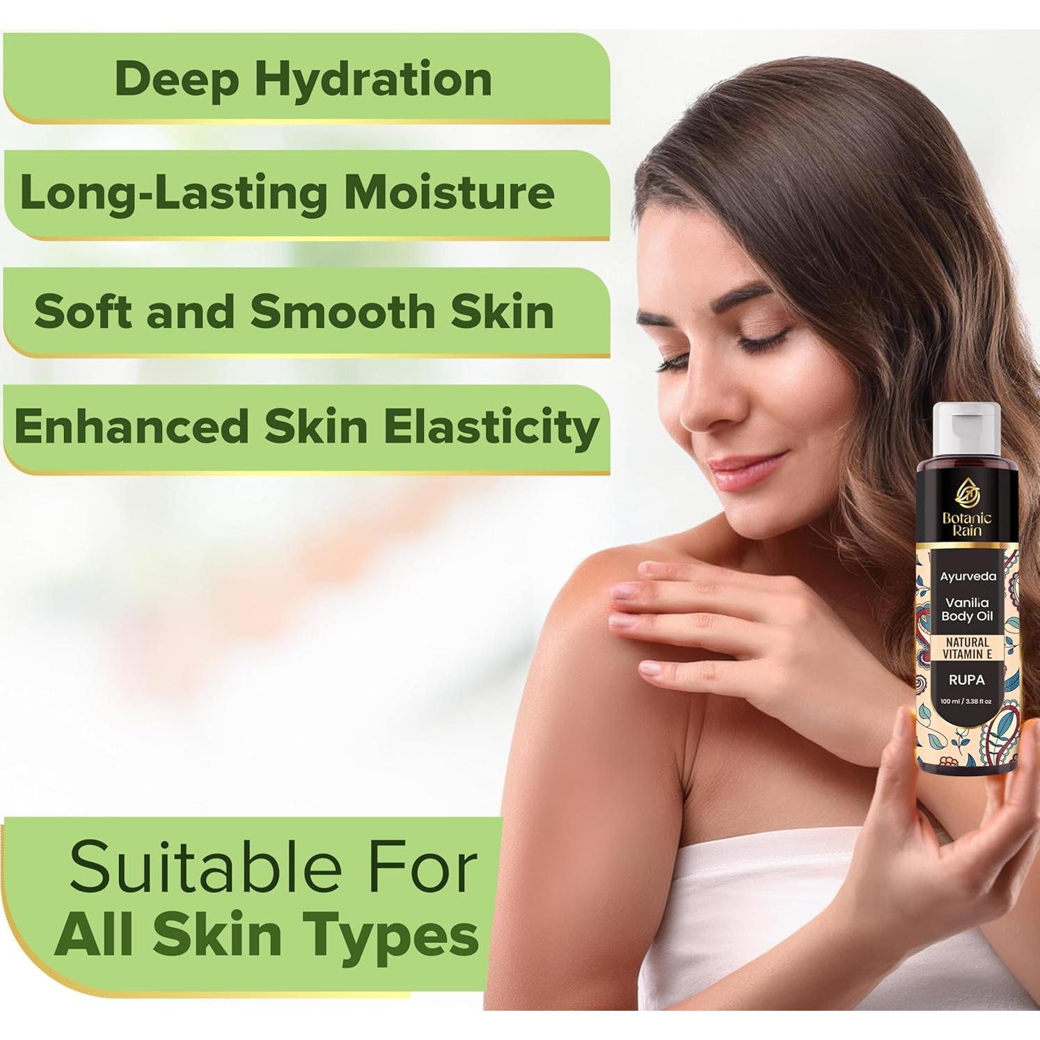 Aceite Corporal de Vainilla Sanjivan 100 ml Hidratante Orgánico