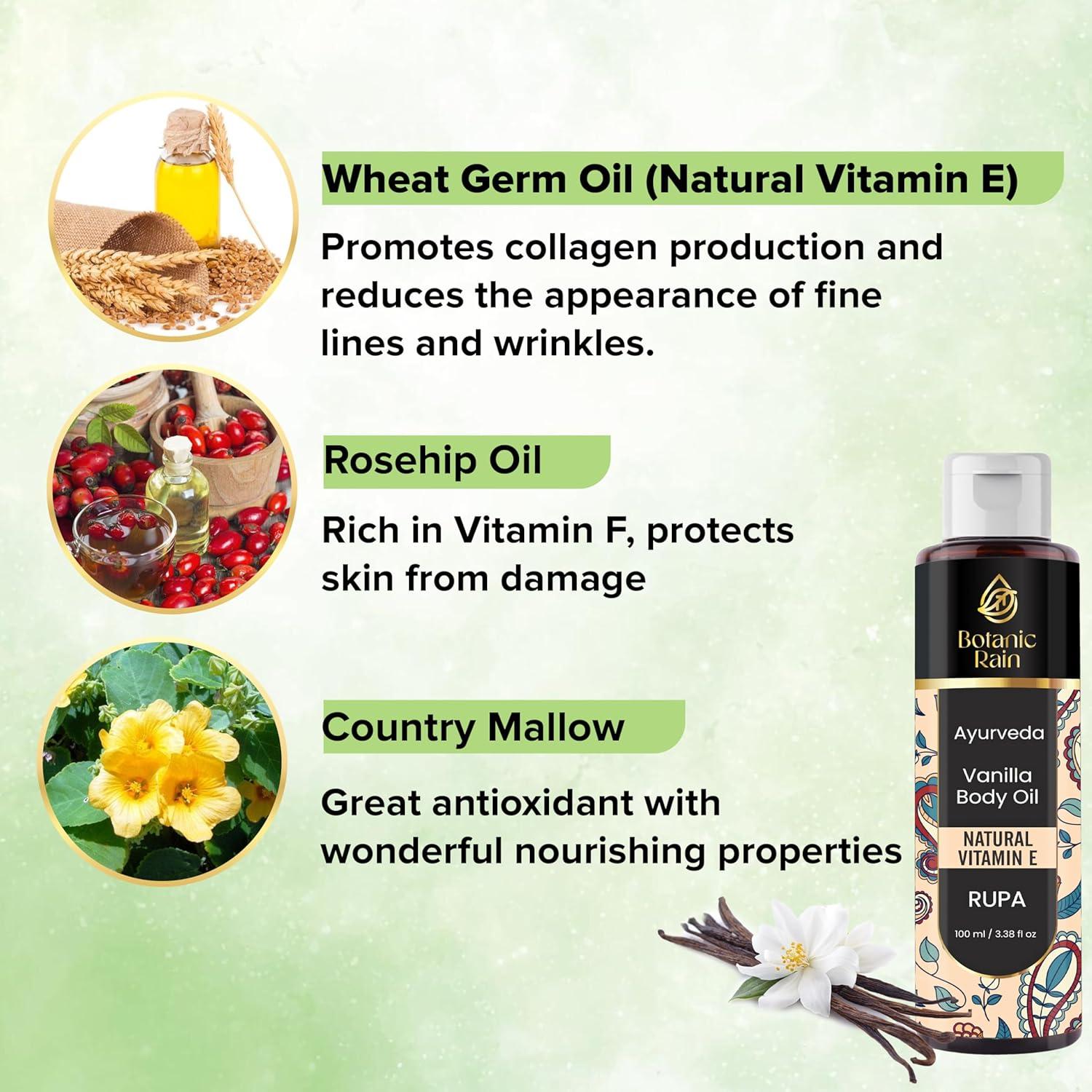 Aceite Corporal de Vainilla Sanjivan 100 ml Hidratante Orgánico