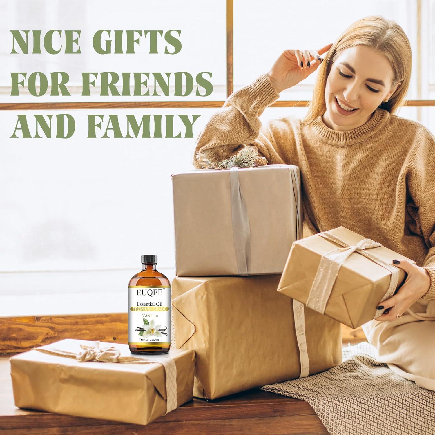 Aceite Esencial de Vainilla EUQEE 118ml - Aroma Natural para Difusor y Masaje