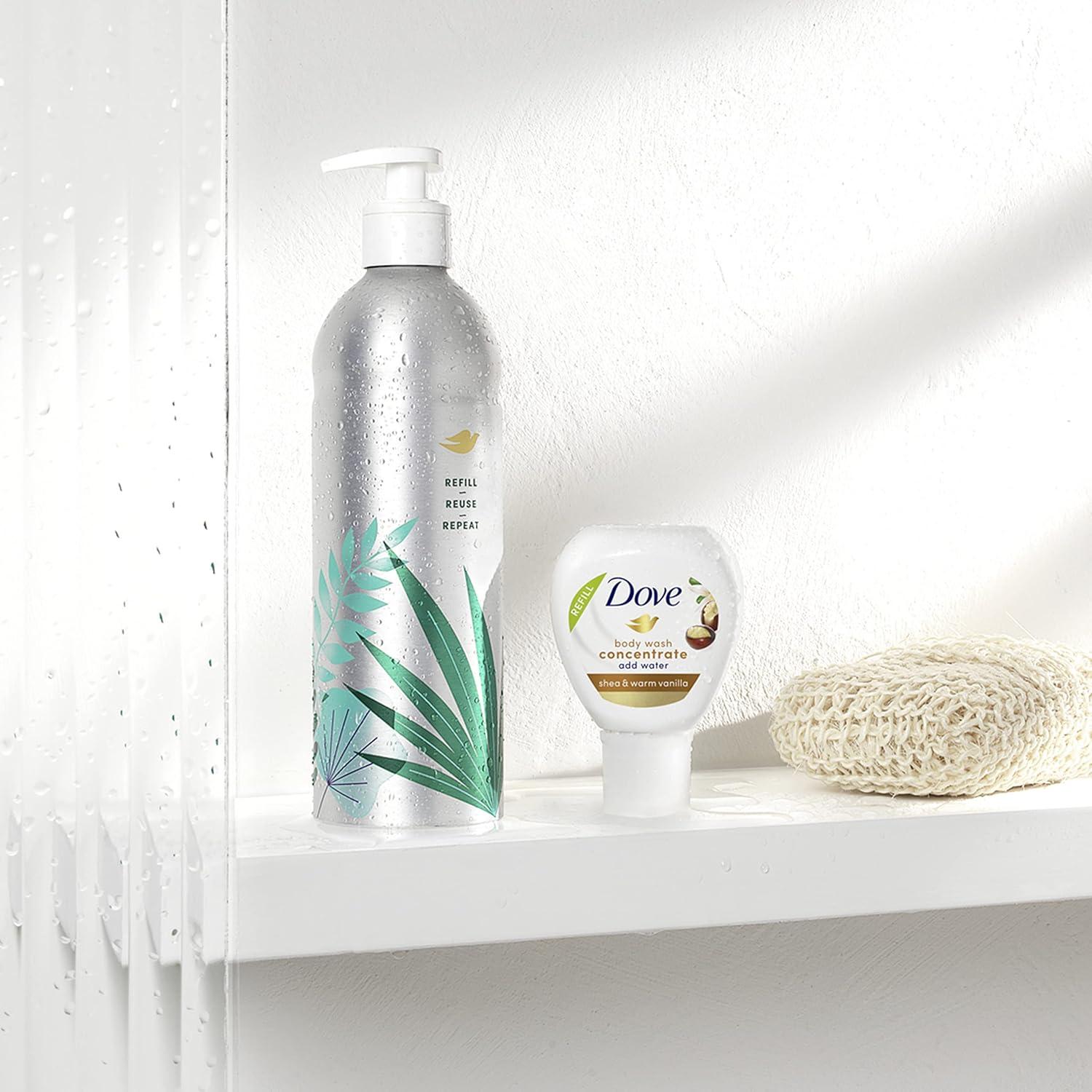 Kit de Gel de Baño Reutilizable Dove 2x Concentrado Vainilla