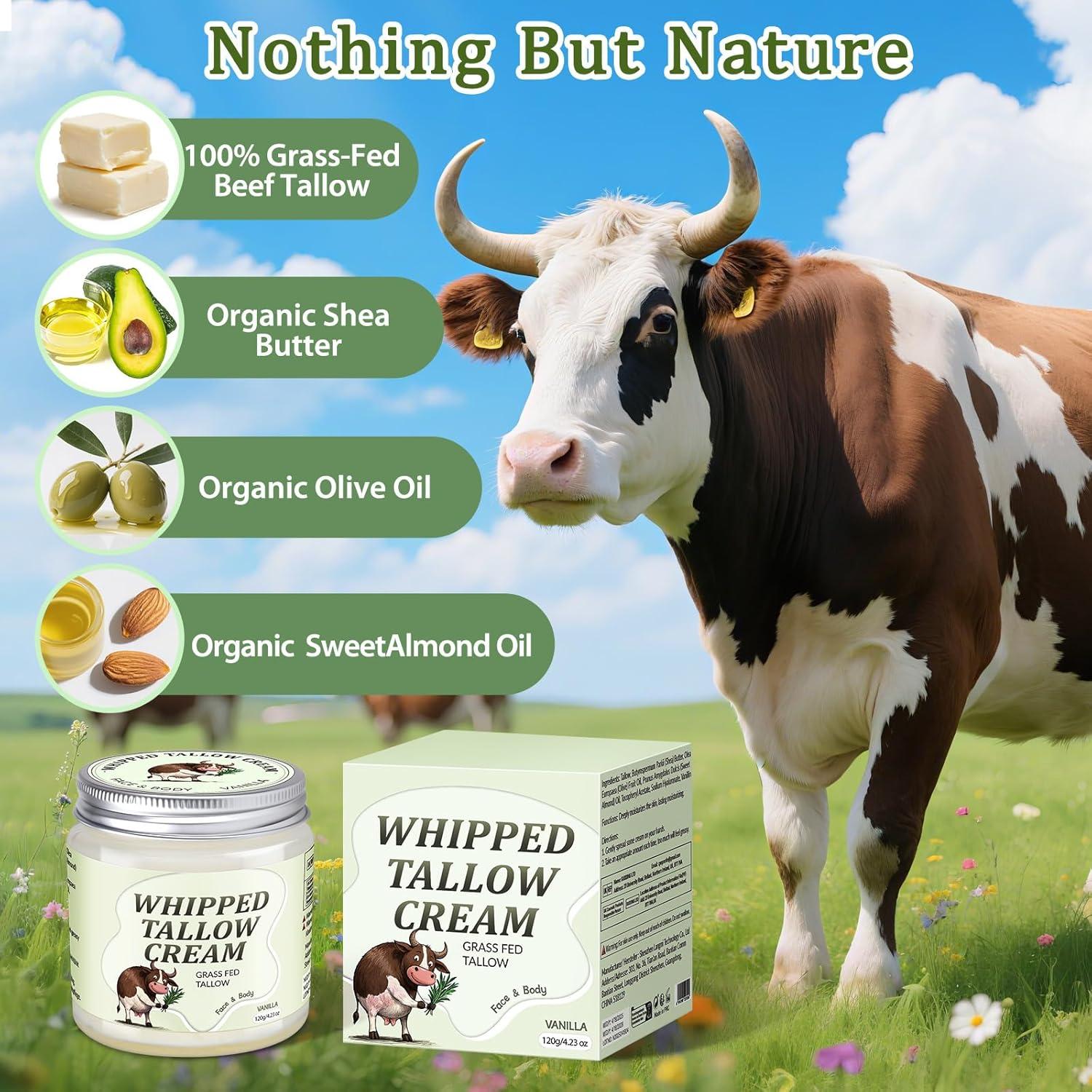 Crema Hidratante Facial de Grasa de Res GARPGONA Vainilla 240g