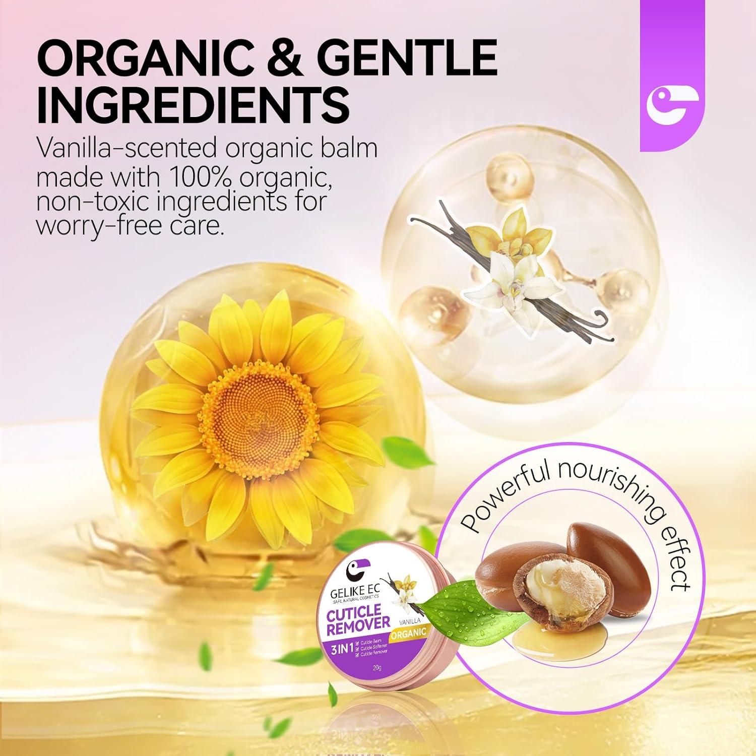 Gelike EC Crema Removedora de Cutículas Vainilla 32g - Cuidado de Uñas