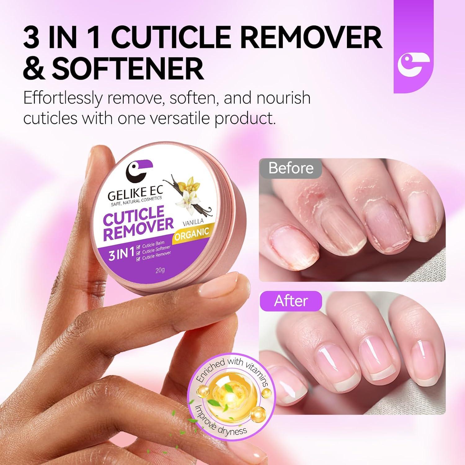 Gelike EC Crema Removedora de Cutículas Vainilla 32g - Cuidado de Uñas