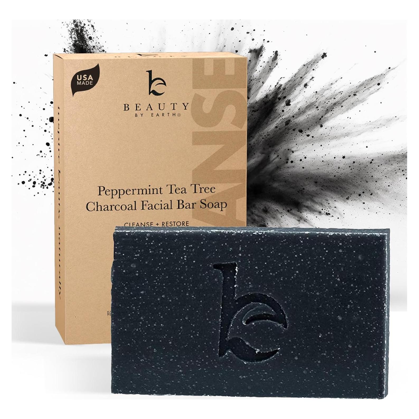 Jabón Facial de Carbón Beauty by Earth - 117g Natural