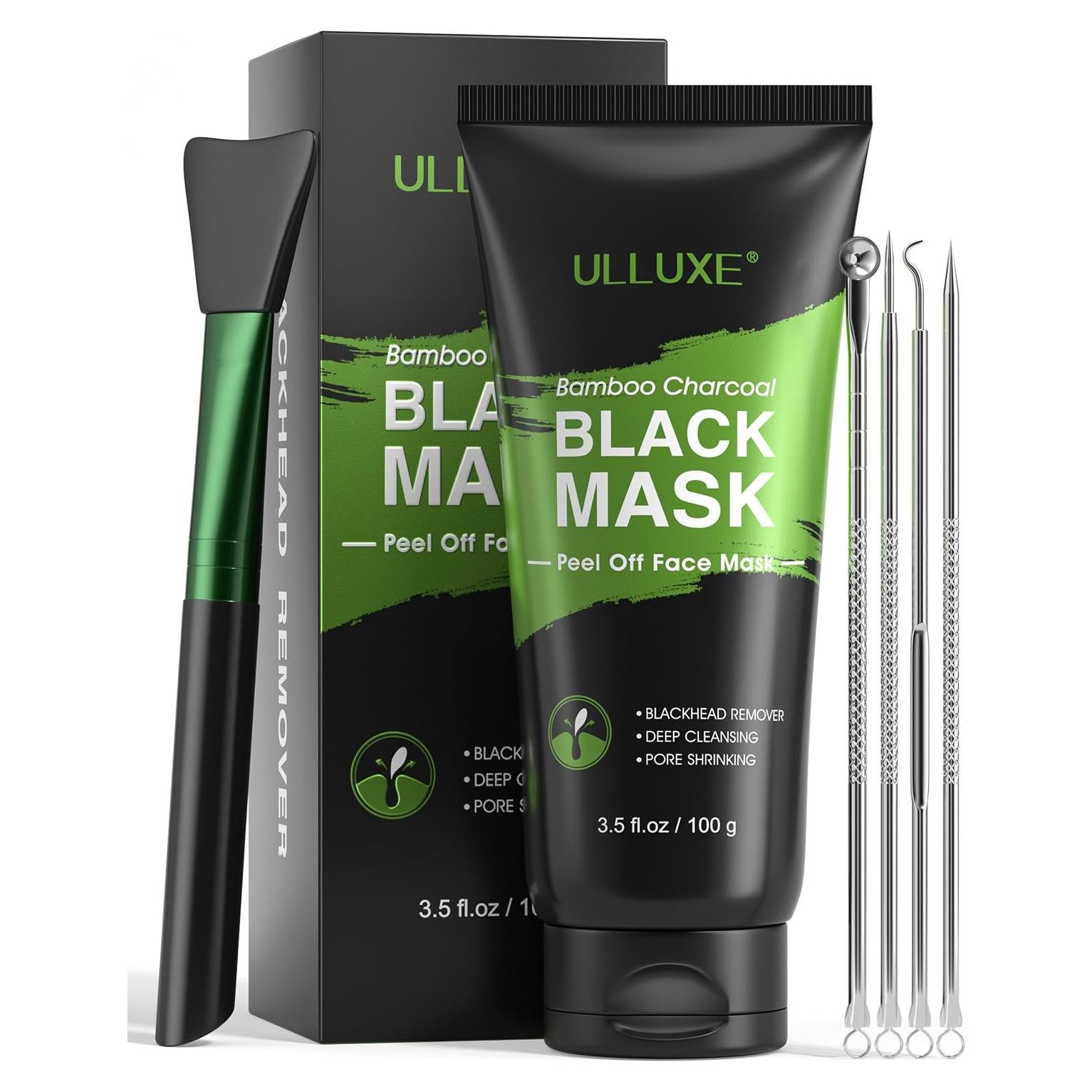 Kit de Máscara Facial Peel Off Ulluxe Carbón Activado 103.5 ml