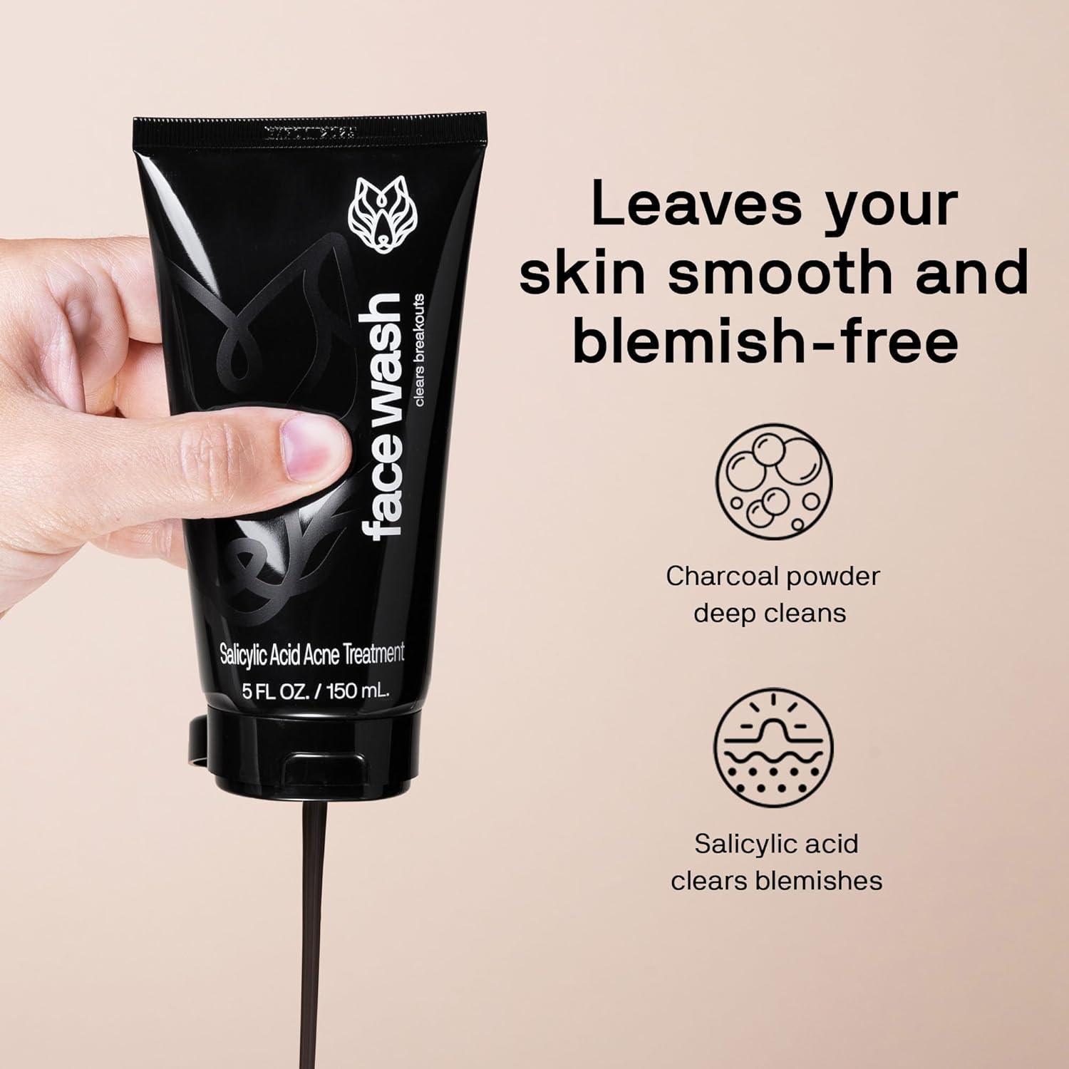 Set de Gel de Ducha y Limpiador Facial Black Wolf 295ml + 148ml