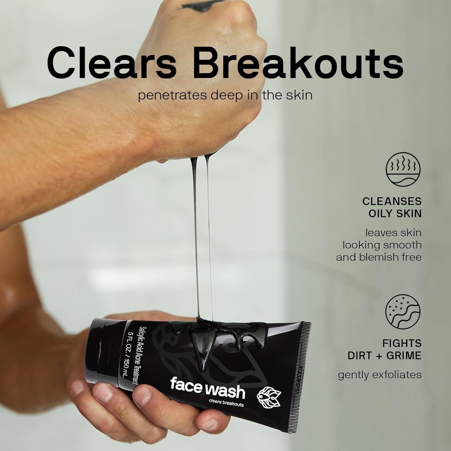 Limpiador Facial en Polvo Black Wolf para Hombres 148 ml