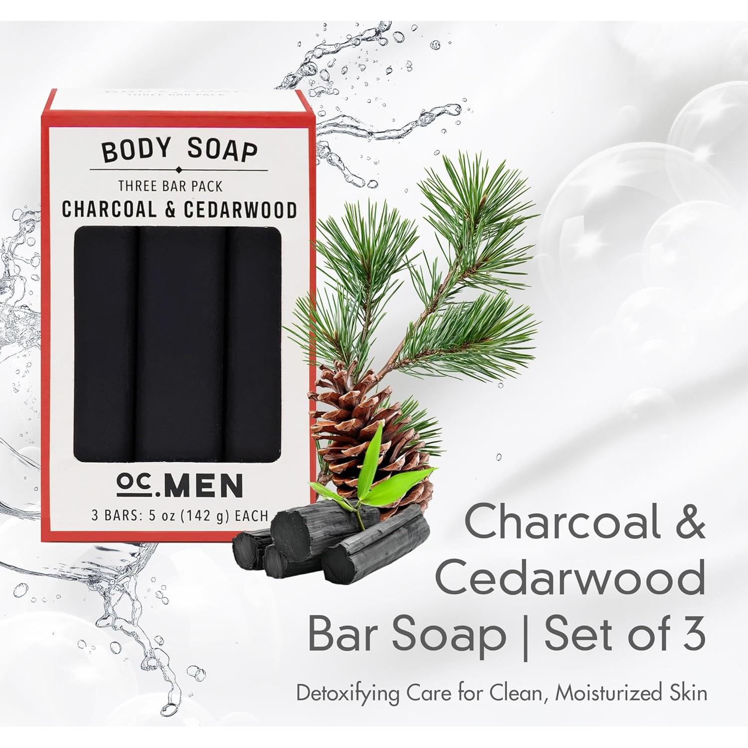 Jabón de Barra Olivia Care Carbón Activado y Cedro 3x141.75g