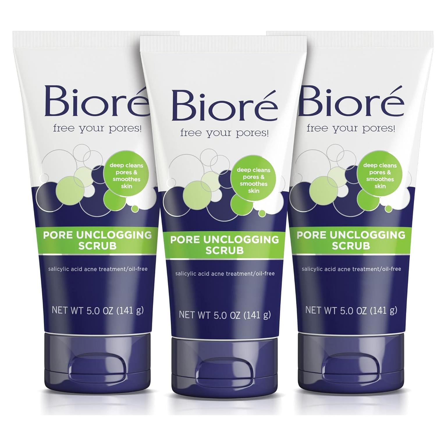 Exfoliante Facial Bioré con Ácido Salicílico 3x142g