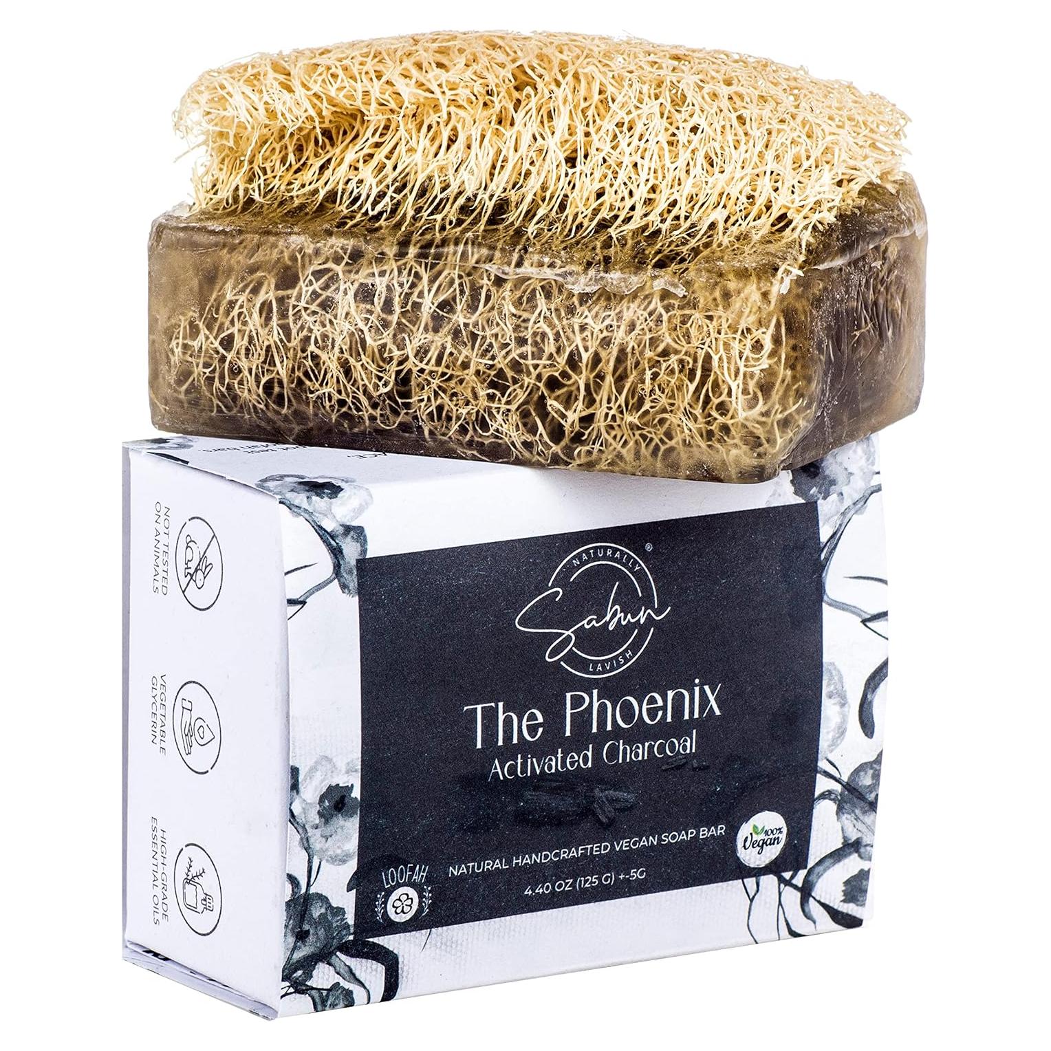 Jabón Exfoliante Natural Sabun Co. Carbón Activado 125g