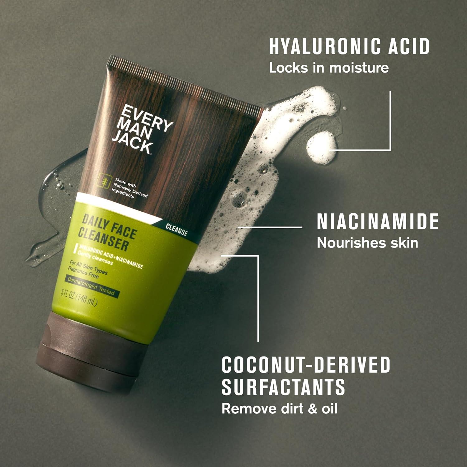 Limpiador Facial Diario Every Man Jack 142 g - Hidratante y Revitalizante